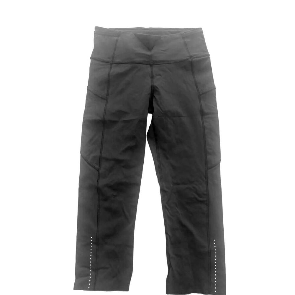 Lululemon Black Women's Leggings with Reflective Details